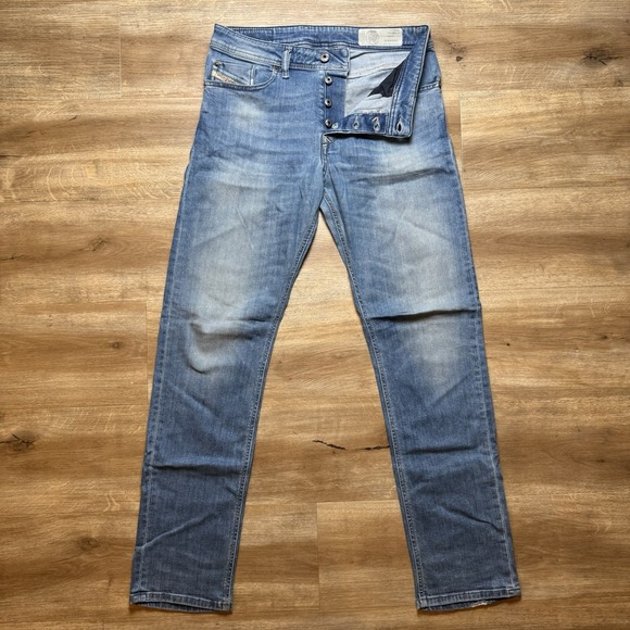 Diesel Jeans Men 28x32 Blue Waykee Straight Leg Stretch Denim Modern Pants R2H48 - Picture 2 of 13